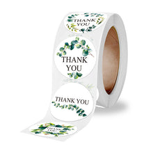 Lade das Bild in den Galerie-Viewer, 2x500pcs Xmas Christmas Stickers Roll Label 6 Design Green Plant Flower Thank You Envelope Tape