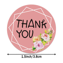 Load image into Gallery viewer, 2x500pcs Xmas Christmas Stickers Roll Label 8 Pattern Floral Ring Pink Thank Youparty Wedding Goods