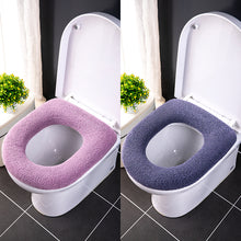 Load image into Gallery viewer, 3pcs Toilet Seat Cover Pads Autumn and Winter Zipper Winter Thicker Ring