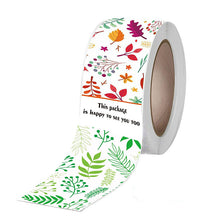 Lade das Bild in den Galerie-Viewer, 2x500pcs Christmas Xmas 200pcs 4 Designs Rectangle Sticker Sealing Paste Plant Flower Gift Box Packaging Label tape