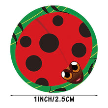 Load image into Gallery viewer, 2x500pcs Xmas Christmas Stickers Roll Label Children's Animal World Owl Ladybug Award Incentive Toy Sealing