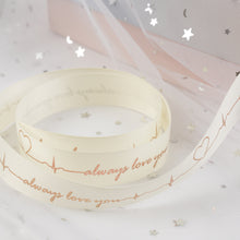 Load image into Gallery viewer, 2 Rolls Christmas Packing Materials 14 Colors 2.5cm*45M Thread Ribbon Heartbeat ECG Flowers Gift Ribbon