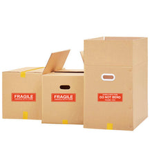 Lade das Bild in den Galerie-Viewer, 2x250pcs Xmas Christmas Stickers Roll Label Rectangular 75*25 Red Fragile Warning Fragile Handle with Care Packaging Shipping