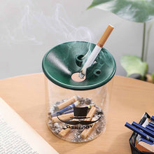 Load image into Gallery viewer, Ashtray Personal Household Trendy Windproof Nordic Living Room Prevent Fly Ash Funnel Glass Ashtray
