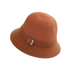 Lade das Bild in den Galerie-Viewer, Warm Winter Knit Beanie Hats 2021 Women's Solid Color Stitching Cashmere Fisherman Sunshade Unisex