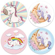 Load image into Gallery viewer, 3x500pcs Xmas Christmas Stickers Roll Label 4 Kinds of Rainbow Unicorn Thank You Sealing Gift Decoration
