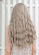 Load image into Gallery viewer, Women Wig Long Curly Hair Realistic Air Bangs Granny Grey Corn Curler W132