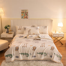Load image into Gallery viewer, Fleece Blanket Student Nap Air Conditioning Blanket Thick Coral Fleece Bed Sheet Cover Blanket