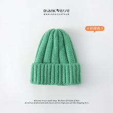 Load image into Gallery viewer, Warm Winter Knit Beanie Hats 2021 Korean Autumn and Winter Light Board Strip Women Unisex
