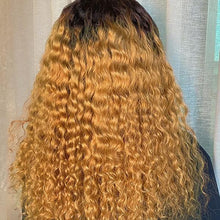 Load image into Gallery viewer, Women Wig African Black Gradient Brown Small Curly Hair W122