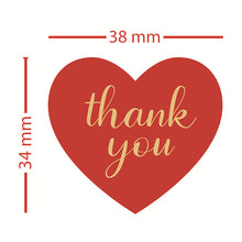 Load image into Gallery viewer, 2x500pcs Christmas Xmas Red Love Valentine's Day Label Thank You Envelope Gift Packing Bag Sticker tape