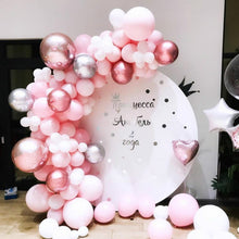 Load image into Gallery viewer, 109pcs Pink Roses Metal Balloon Chain Set Birthday Party Wedding Decoration