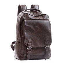 Lade das Bild in den Galerie-Viewer, Backpack Trendy Men Student Travel Release Buckle Pu shoulder bag