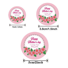 Load image into Gallery viewer, 2x500pcs Christmas Xmas Mother's Day Gift Flower HAPPY MOTHER'S Day Sitcker Sticker Label tape