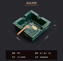 Lade das Bild in den Galerie-Viewer, Ashtray Ceramic Decorative Ash Tray Creative Household Square Cigar Ceramic Ashtray