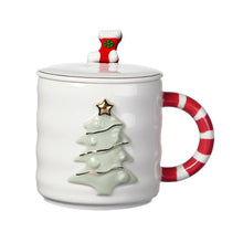 Load image into Gallery viewer, Xmax Christmas Cup Gift Creative Cartoon Tree Ceramic Mark Girl's Office Embossed Coffee