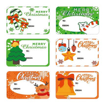 Lade das Bild in den Galerie-Viewer, 250PCs 6 Designs Square Merry Christmas Christmas Label Gift Stickers tape