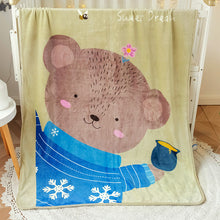Load image into Gallery viewer, Flannel Children's Blanket Double-Layer Thickened Cloud Blanket Cartoon Coral Fleece Blanket