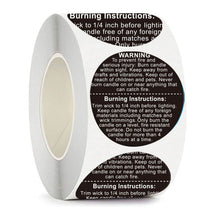Load image into Gallery viewer, 2x500pcs Christmas Xmas Colored Black and White Candle Warning Sticker Label tape