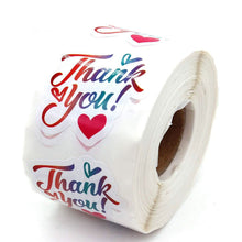 Load image into Gallery viewer, 2x500pcs Christmas Xmas Special-Shaped Red Green Heart Thank You Sticker Adhesive Self-Adhesive Labels tape