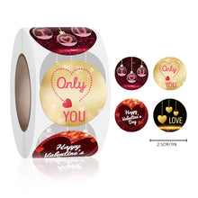 Load image into Gallery viewer, 2x500pcs Christmas Xmas Happy Valentine's Day Valentine's Day Gift Stickers tape