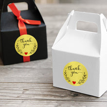 Load image into Gallery viewer, 2x500pcs Christmas Xmas Light Gold Love Heart Thank You Envelope Gift Bag Decorative Sticker Label tape
