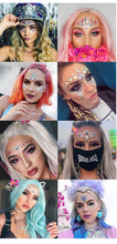 Load image into Gallery viewer, 10pcs Face Tattoo 3D Sexy Body Eye Sticker Diamond Makeup Party Face Sticker Woman