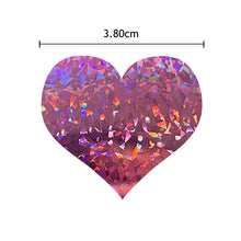 Load image into Gallery viewer, 2x500pcs Christmas Xmas Pink Love Holographic Laser Valentine's Day Valentine's Day Stickers tape