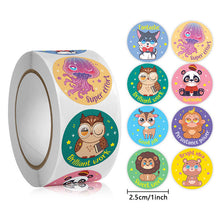 Load image into Gallery viewer, 2x500pcs Christmas Xmas Unicorn Kawaii Owl Children's Toy Student Reward Stationery Stickers tape