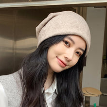 Lade das Bild in den Galerie-Viewer, Warm Winter Knit Beanie Hats Women's Fashion All-Match Thick Wool Korean Style Bag Head Unisex