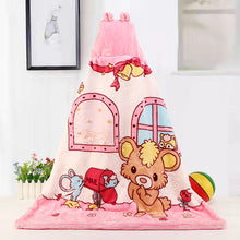 Lade das Bild in den Galerie-Viewer, Baby Blanket Cartoon Hug Blanket Double Layer Raschel Embossed Cloud Blanket Thickened Cloak