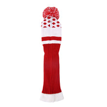 Lade das Bild in den Galerie-Viewer, Warm Winter Knit Beanie Hats Set Diamond Pattern Exquisite Big Fur Ball Decorative Wooden Pole Craft Unisex