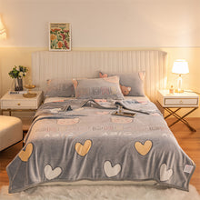 Load image into Gallery viewer, Fleece Blanket Student Nap Air Conditioning Blanket Thick Coral Fleece Bed Sheet Cover Blanket