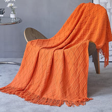 Lade das Bild in den Galerie-Viewer, Diamond Sofa Cover Cover Blanket Bed Blanket Knitted Blanket Air Conditioning Blanket Tassel Nap Blanket Blanket