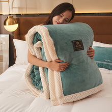 Load image into Gallery viewer, Milk Fiber Quilt Cover Berber Fleece Blanket Multi-Functional Blanket Quilt Cover Dual-Use Winter Warm