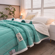 Load image into Gallery viewer, Milk Fiber Babe Cashmere AB Three-Layer Blanket Composite Blanket Thickened Bedroom Blanket