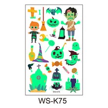 Lade das Bild in den Galerie-Viewer, 20PCs Eco-friendly Non-Toxic Children Cartoon Luminous Tattoo Stickers Halloween Carnival Party