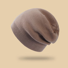 Lade das Bild in den Galerie-Viewer, Warm Winter Knit Beanie Hats All-Matching Woolen Cashmere Ear Protection Solid Color Leisure Pullover Unisex