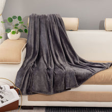 Load image into Gallery viewer, Blanket Solid Color Flannel Blanket Thickened Double-Sided Fleece Sheets Nap Blanket Coral Fleece Blanket