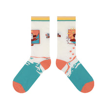 Load image into Gallery viewer, 3 Pairs Trendy Cute Adult Women's Socks Autumn Winter Cotton Cartoon Penguin Tube Socks