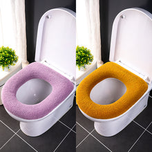 Load image into Gallery viewer, 3pcs Toilet Seat Cover Pads Autumn and Winter Zipper Winter Thicker Ring