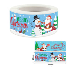 Lade das Bild in den Galerie-Viewer, 120PCs Rectangle Color Merry Label Christmas Sticker Gift Label tape
