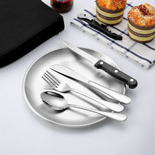 Lade das Bild in den Galerie-Viewer, 304 Stainless Steel Flatware Sets Double Portable Outdoor Picnic Bag Tableware