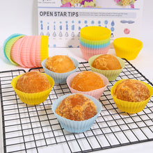 Load image into Gallery viewer, 10pcs Silicone Mold 7cm Cake Cup Mold High Temperature Resistance Home Baking Tools