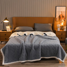 Load image into Gallery viewer, Lambswool Cover Blanket Thick Blanket Warm Milk Fiber Coral Fleece Tower Velvet Bed Sheet