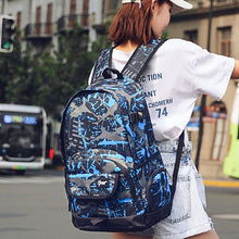 Lade das Bild in den Galerie-Viewer, Female Junior High School Male Canvas High School Student Schoolbag Large Capacity