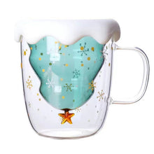 Lade das Bild in den Galerie-Viewer, Xmax Christmas Cup Gift Tree Glass Star Wish Insulated Double-Layer Breakfast Mark Wish