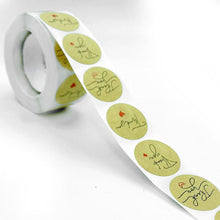 Load image into Gallery viewer, 2x500pcs Xmas Christmas Stickers Roll Label Kraft Paper Thank You Love Gift Box Decorative Wrapper