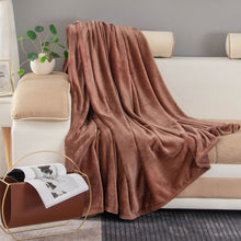 Load image into Gallery viewer, Blanket Solid Color Flannel Blanket Thickened Double-Sided Fleece Sheets Nap Blanket Coral Fleece Blanket