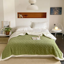 Lade das Bild in den Galerie-Viewer, Taffon Blanket Double-Layer Jacquard Thickened Milk Fiber Berber Fleece Blanket